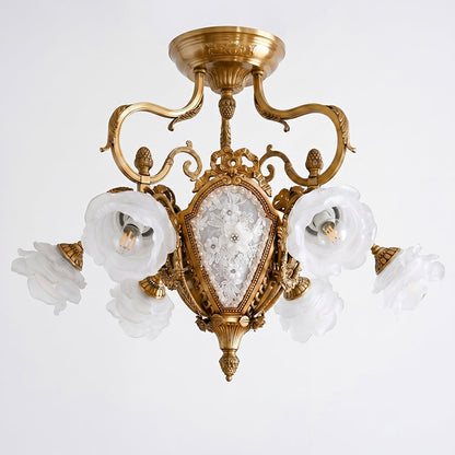 Gilded Age Medallion Semi-Flush Mount