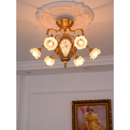 Gilded Age Medallion Semi-Flush Mount