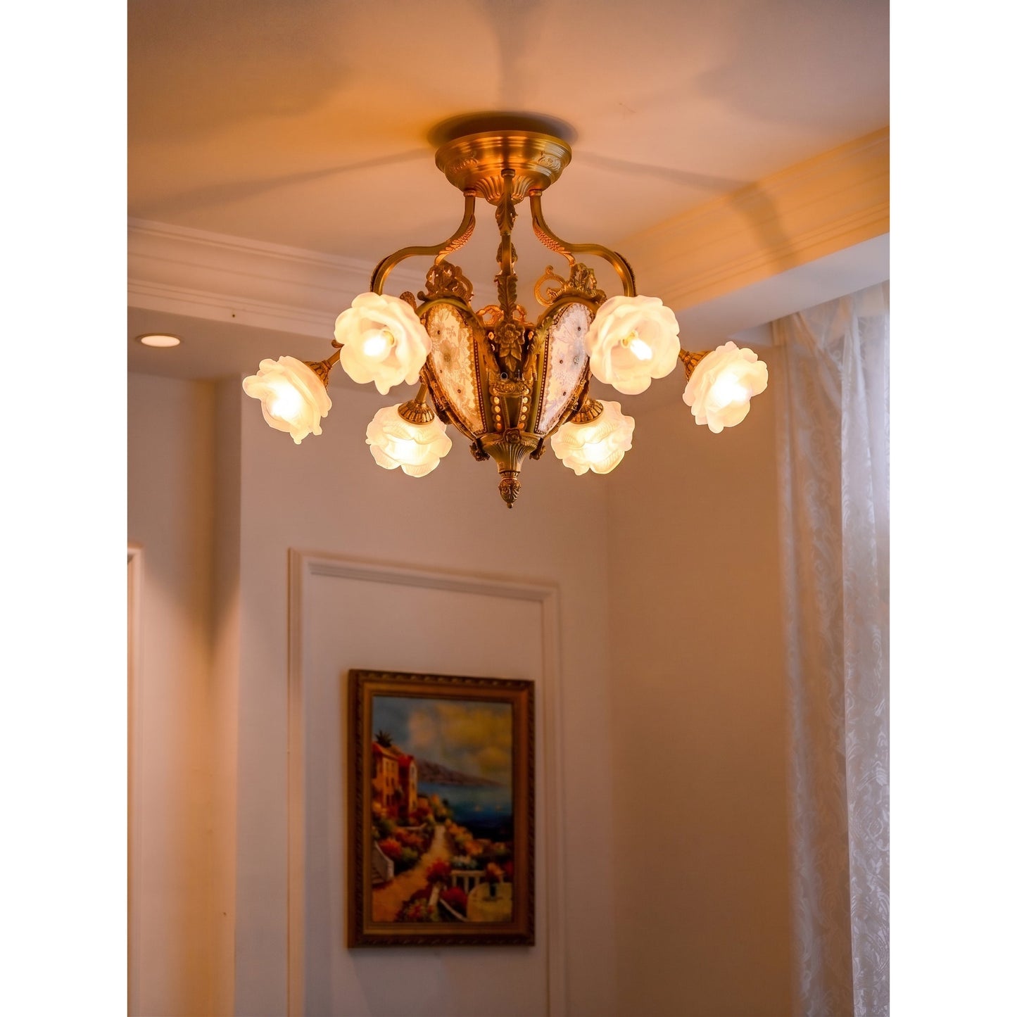 Gilded Age Medallion Semi-Flush Mount