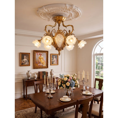 Gilded Age Medallion Semi-Flush Mount