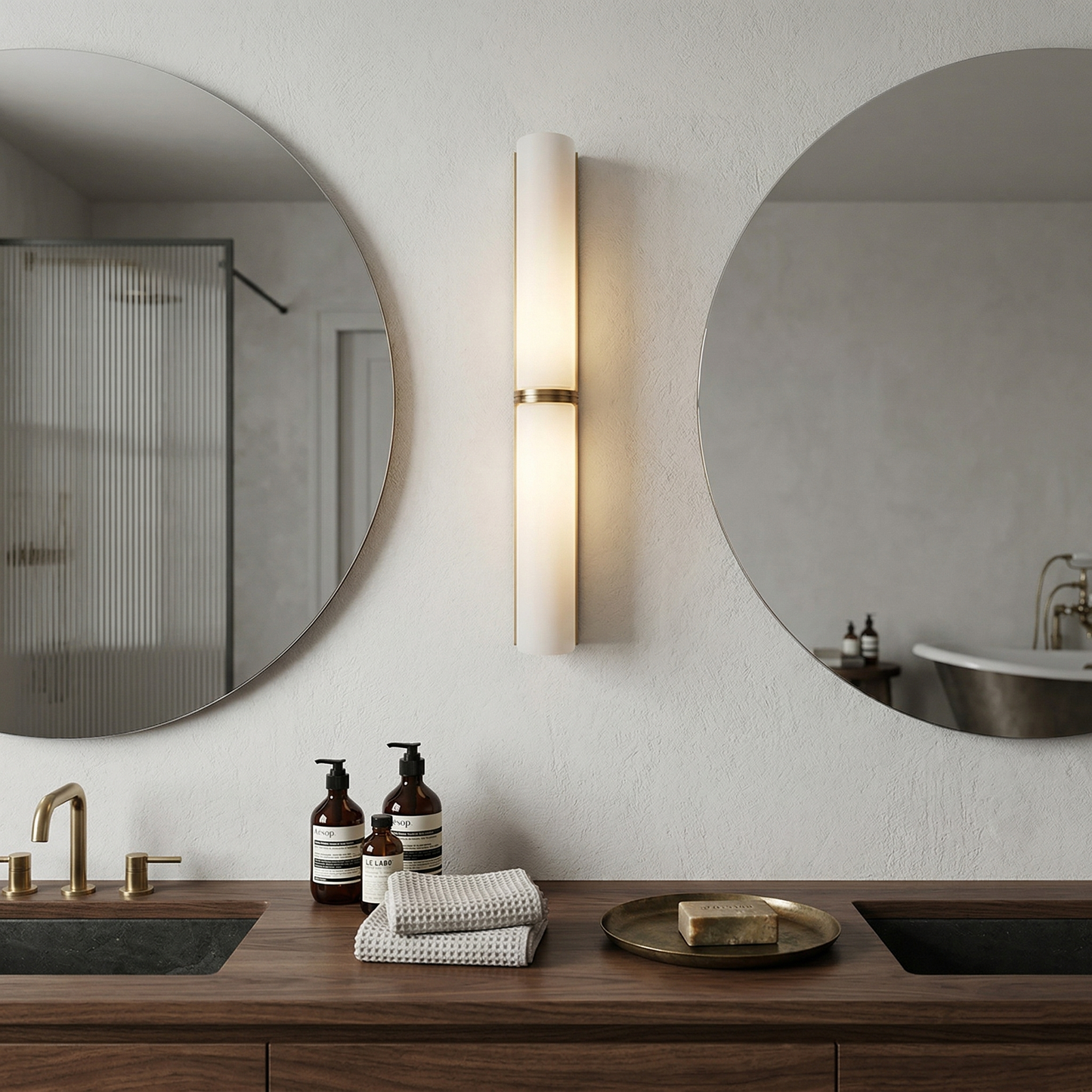 Arched Glass Tube Wall Sconce
