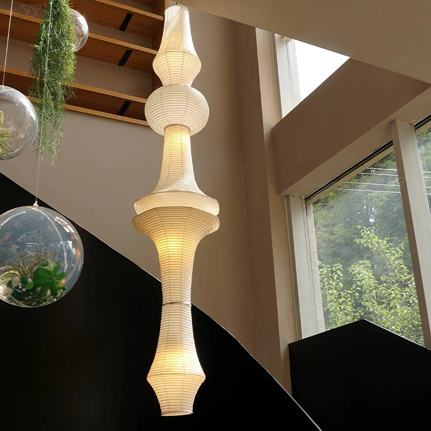 Washi Paper E Pendant Lamp