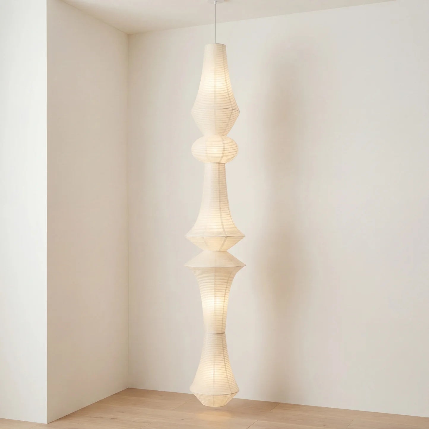Washi Paper E Pendant Lamp