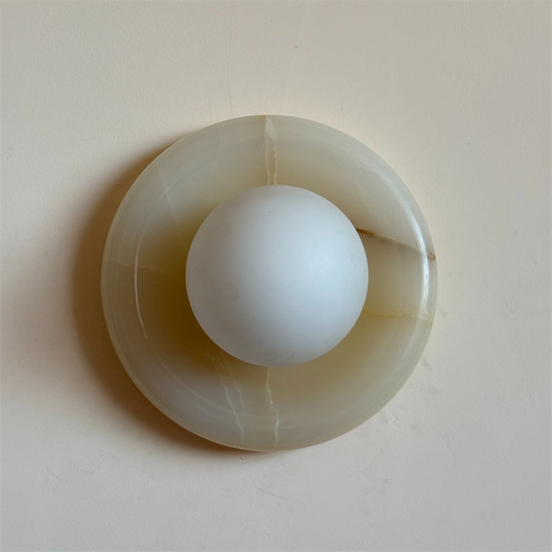 Orli White Onyx Sconce