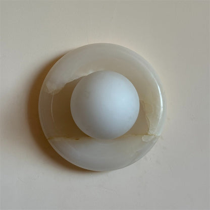 Orli White Onyx Sconce