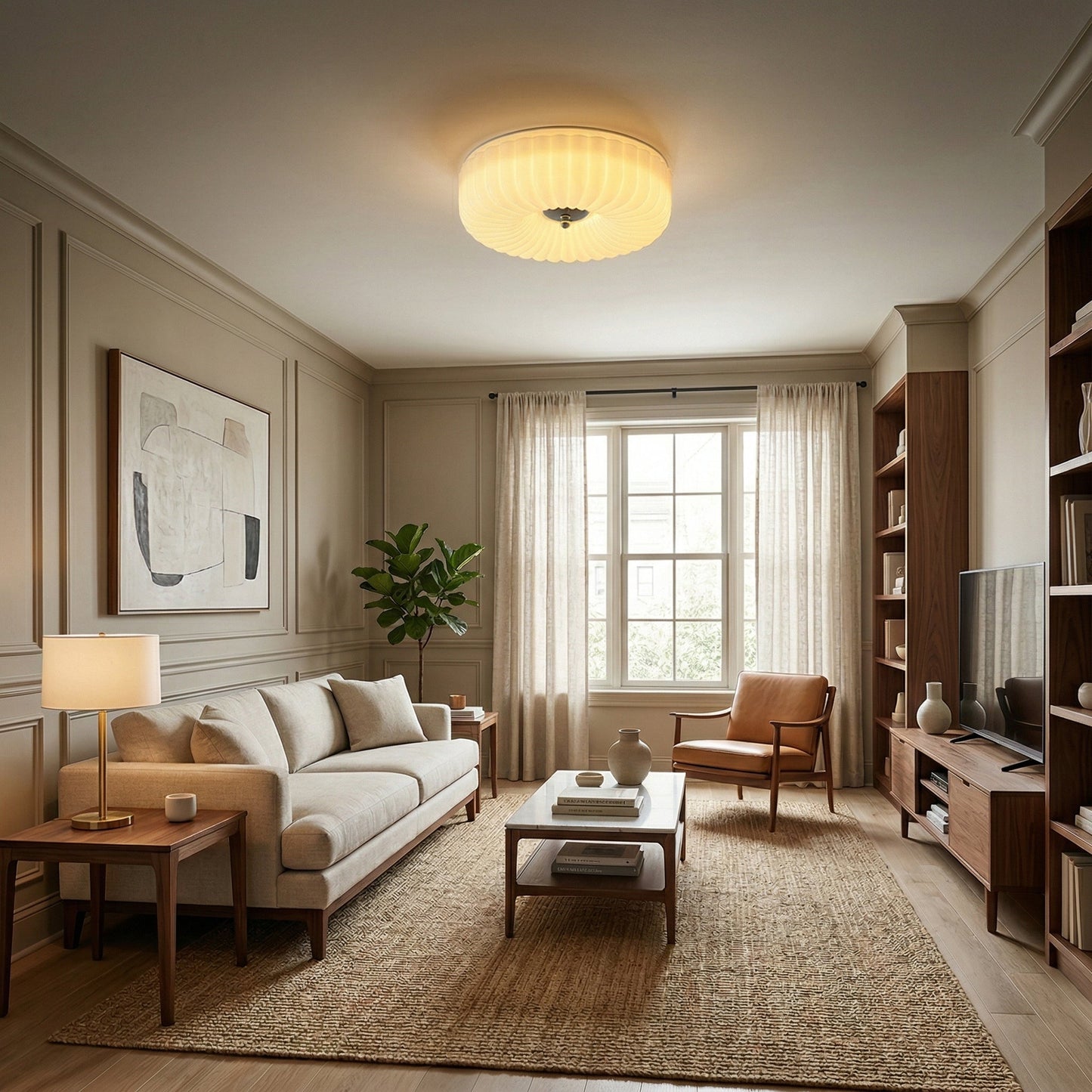 Willa Glass Flush Mount Ceiling Light