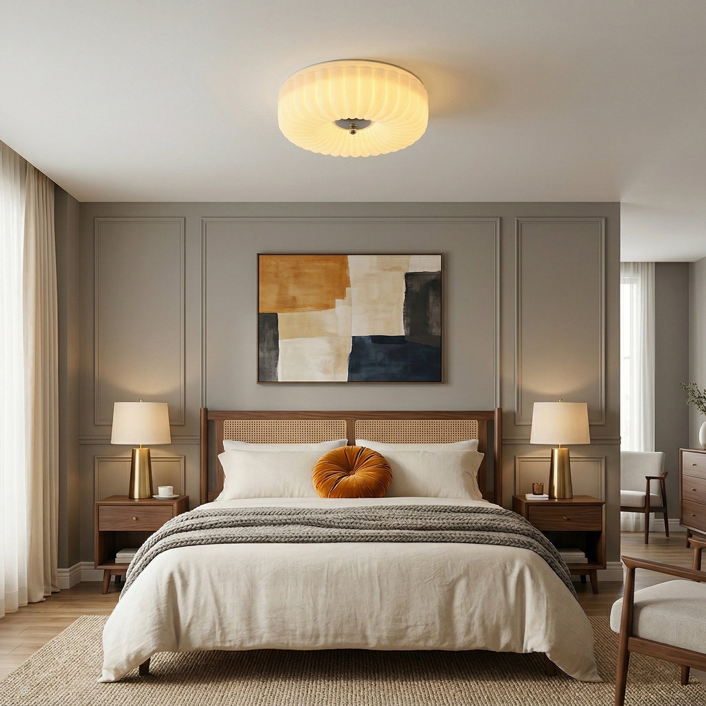 Willa Glass Flush Mount Ceiling Light