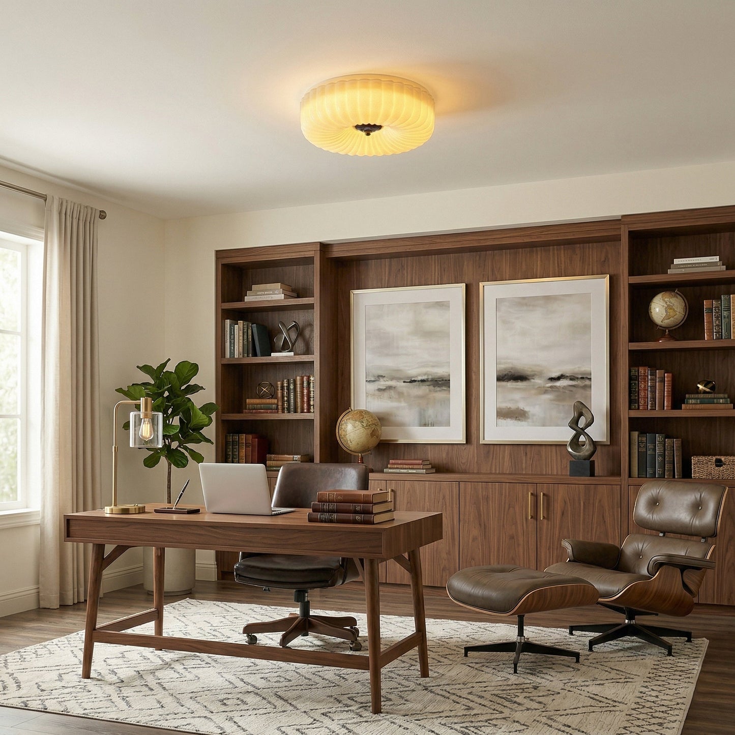 Willa Glass Flush Mount Ceiling Light