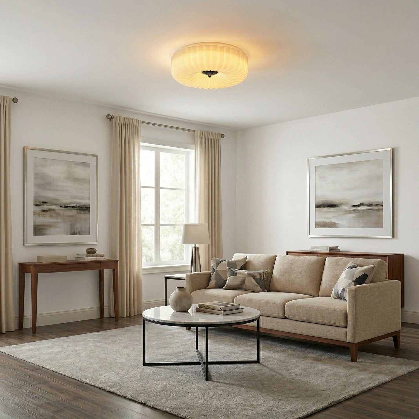 Willa Glass Flush Mount Ceiling Light