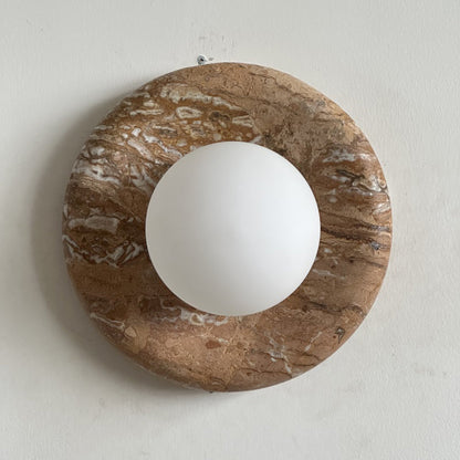Orli Beige Marble Sconce