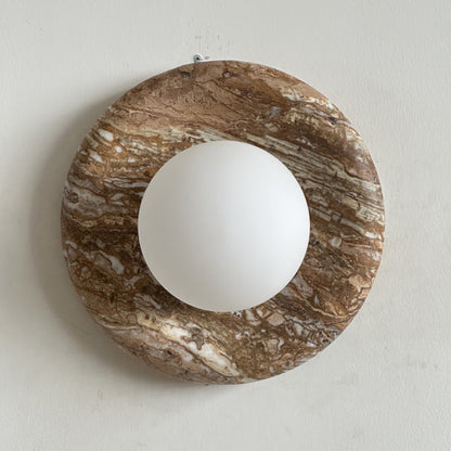 Orli Beige Marble Sconce