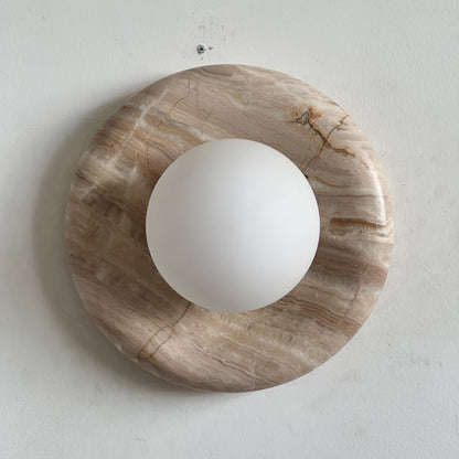 Orli Beige Marble Sconce
