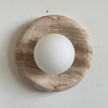 Orli Beige Marble Sconce