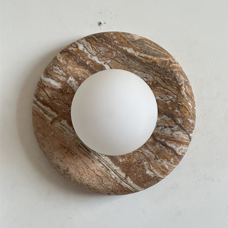 Orli Beige Marble Sconce
