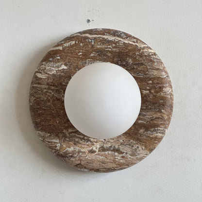 Orli Beige Marble Sconce