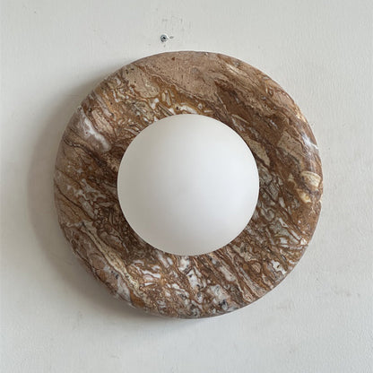 Orli Beige Marble Sconce