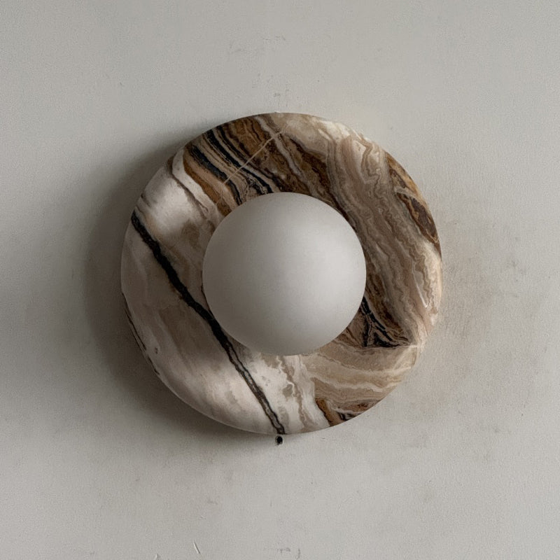 Orli Beige Marble Sconce