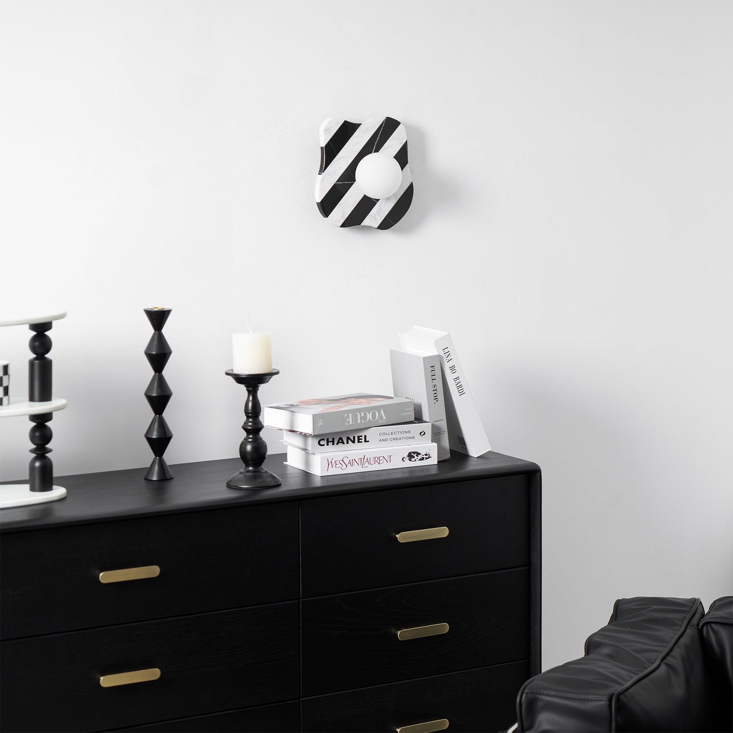 Zebra Marble Wall Lamp