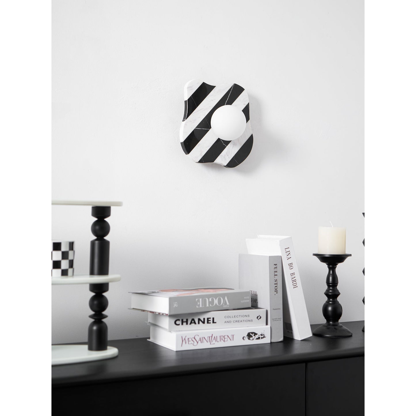 Zebra Marble Wall Lamp