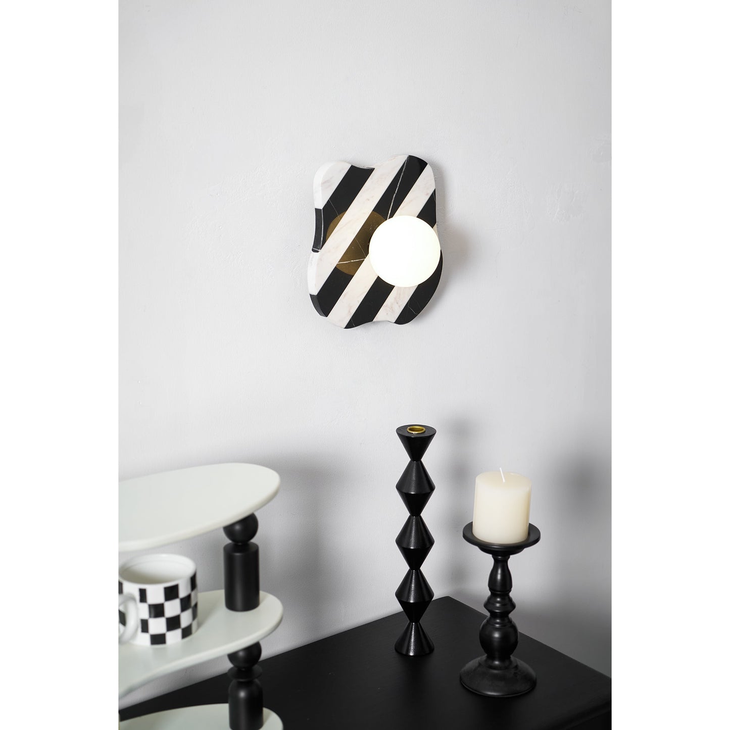 Zebra Marble Wall Lamp