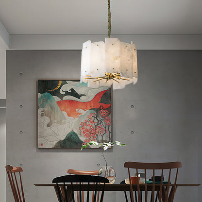 Zoe Tiered Alabaster Chandelier