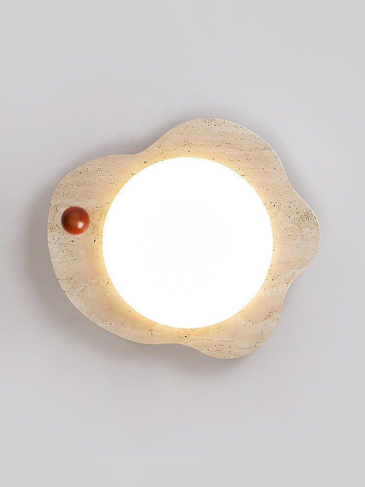 Aeolian Bloom Travertine Ceiling Light