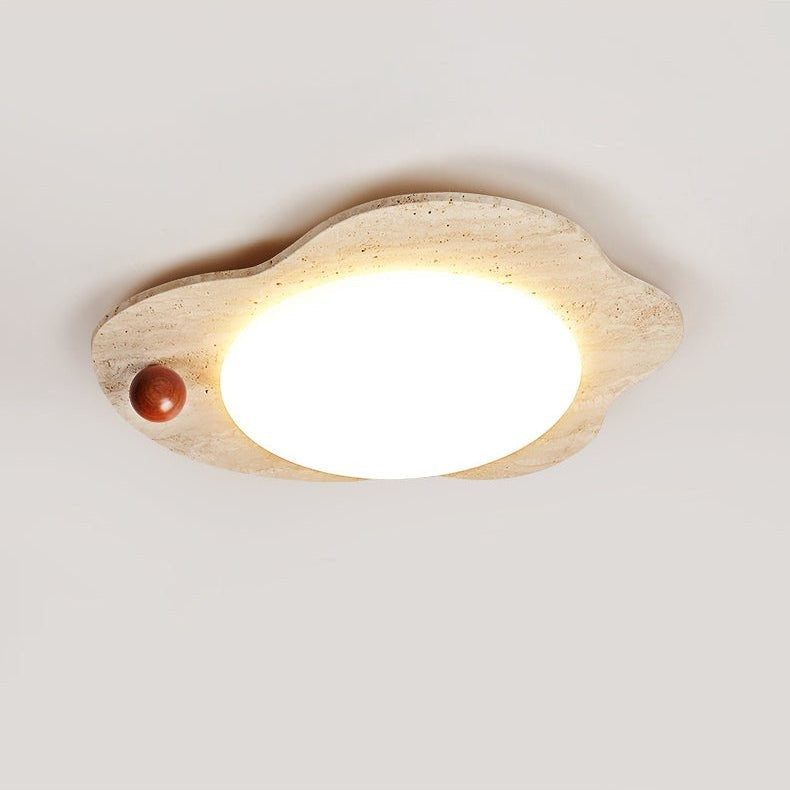 Aeolian Bloom Travertine Ceiling Light
