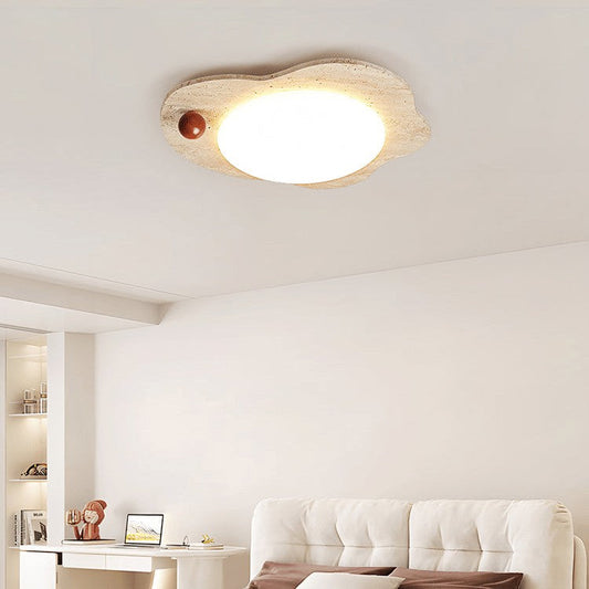 Aeolian Bloom Travertine Ceiling Light
