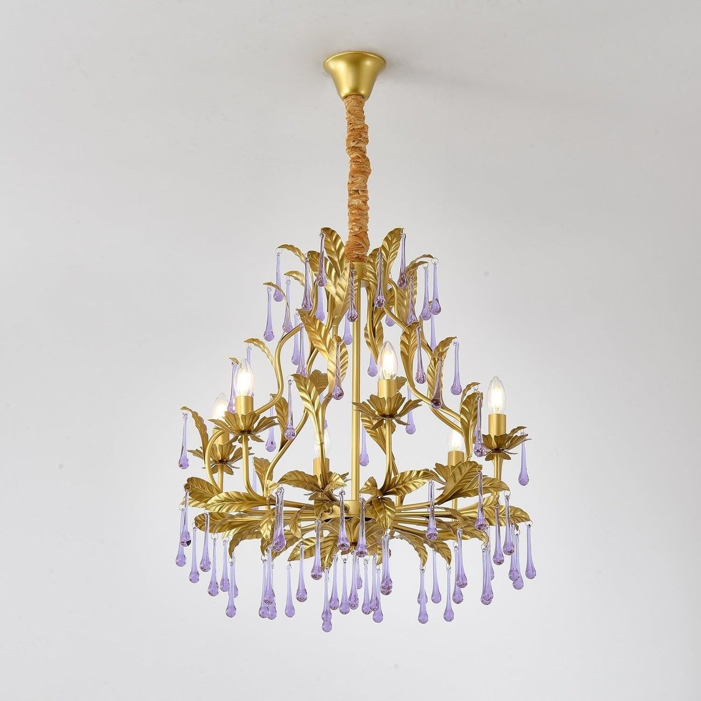Amethyst Drop Crystal Chandelier
