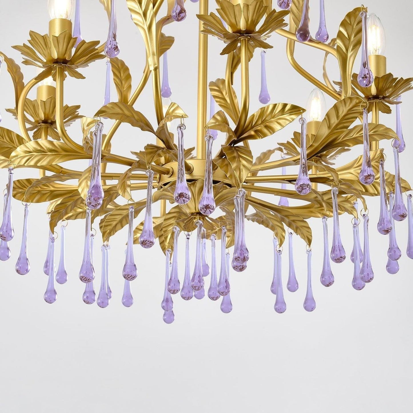 Amethyst Drop Crystal Chandelier