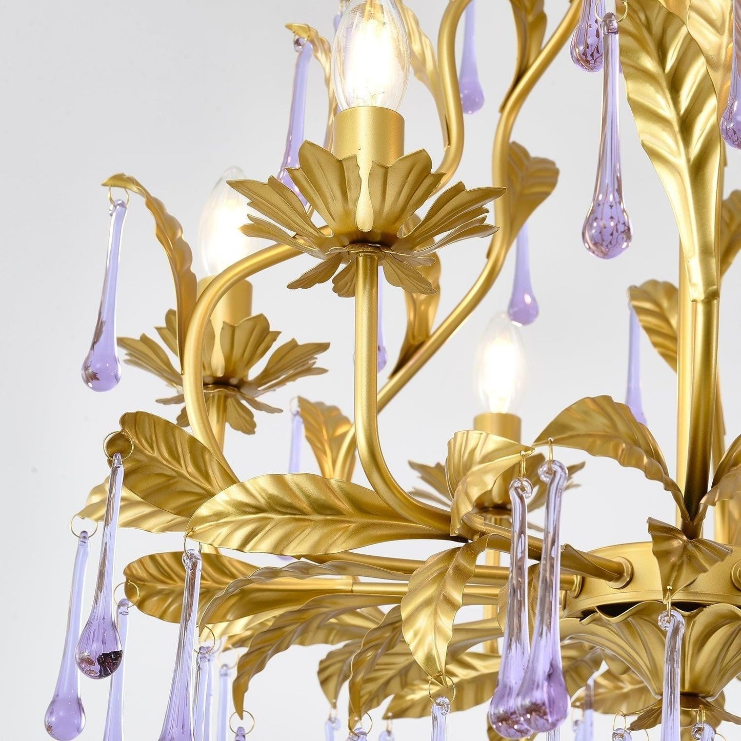 Amethyst Drop Crystal Chandelier