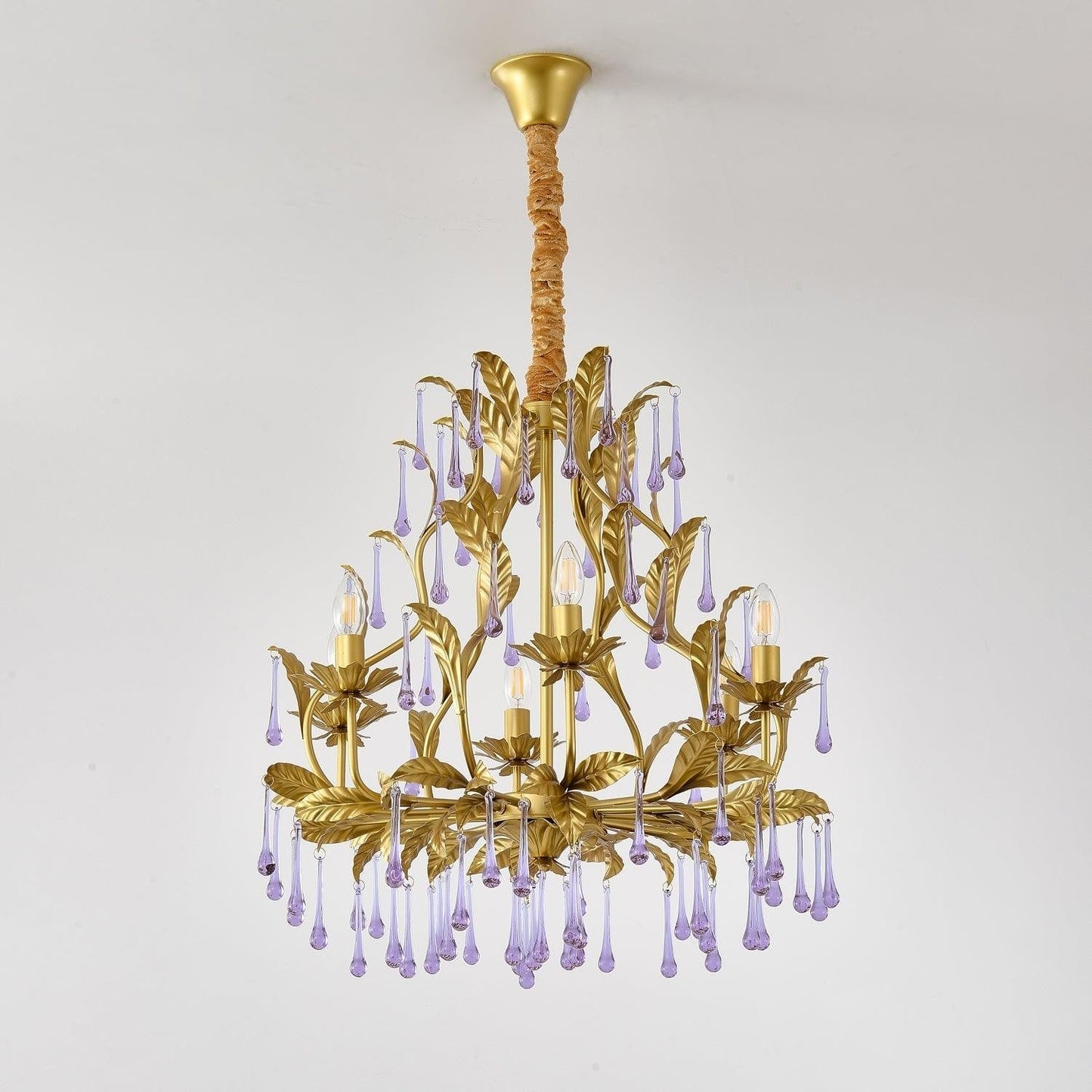Amethyst Drop Crystal Chandelier