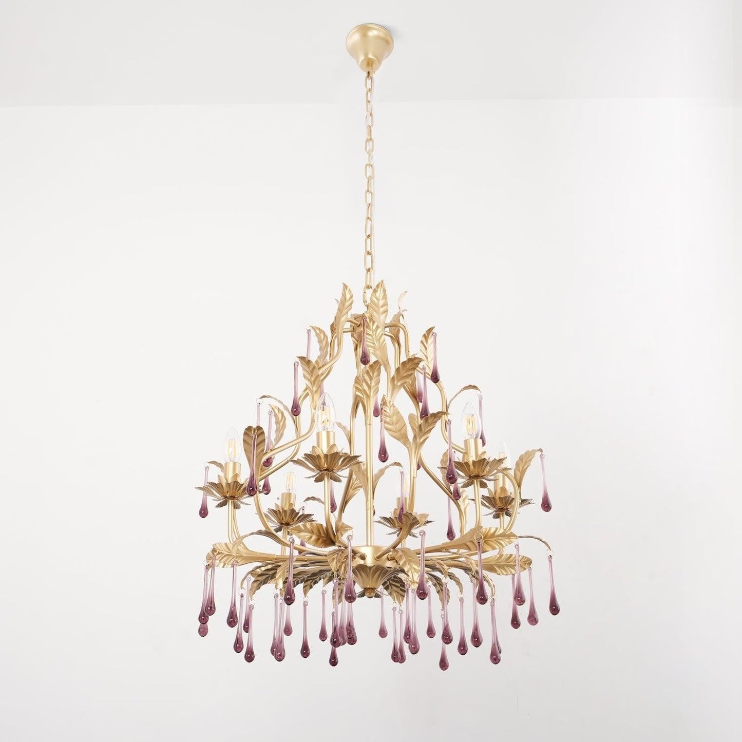 Amethyst Drop Crystal Chandelier