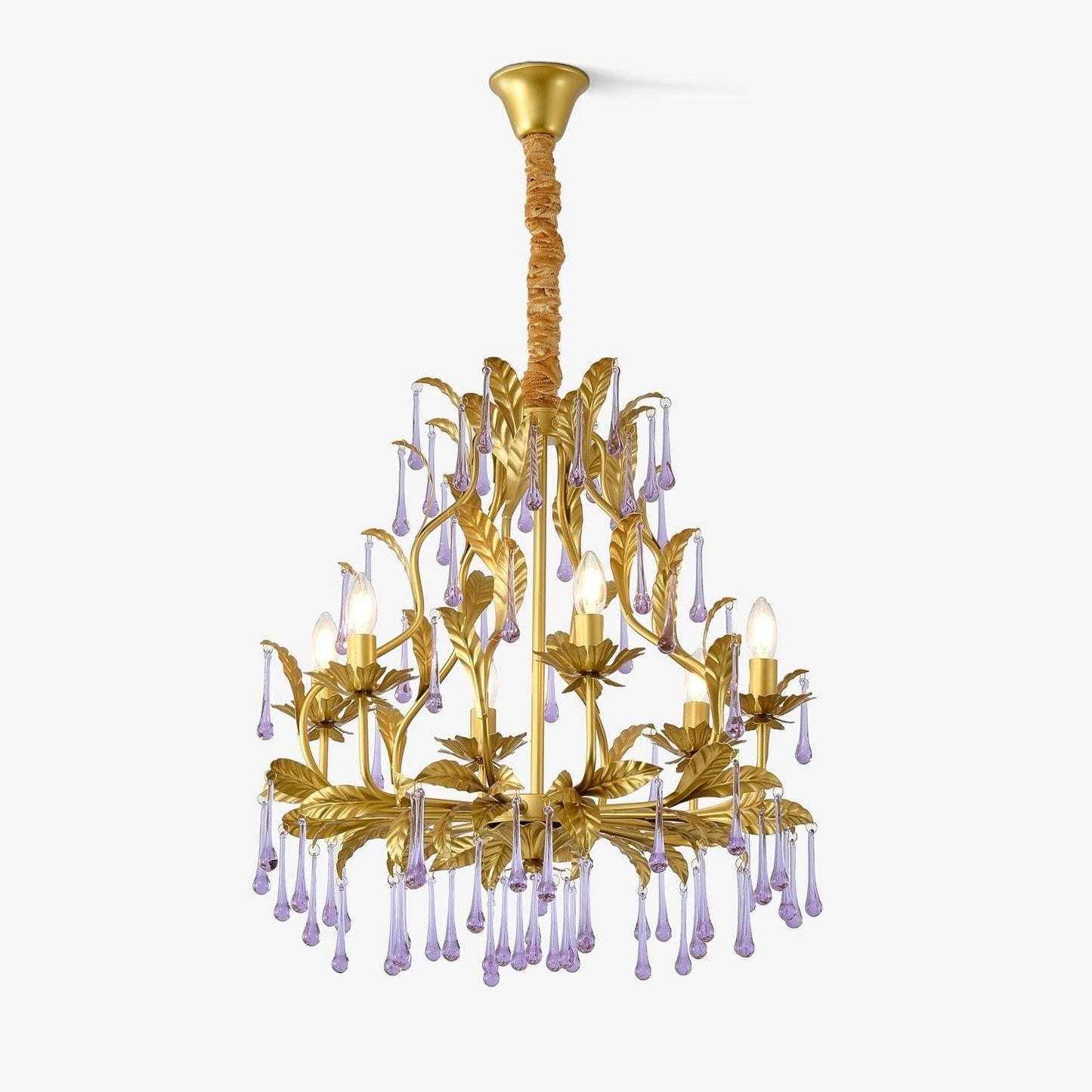 Amethyst Drop Crystal Chandelier