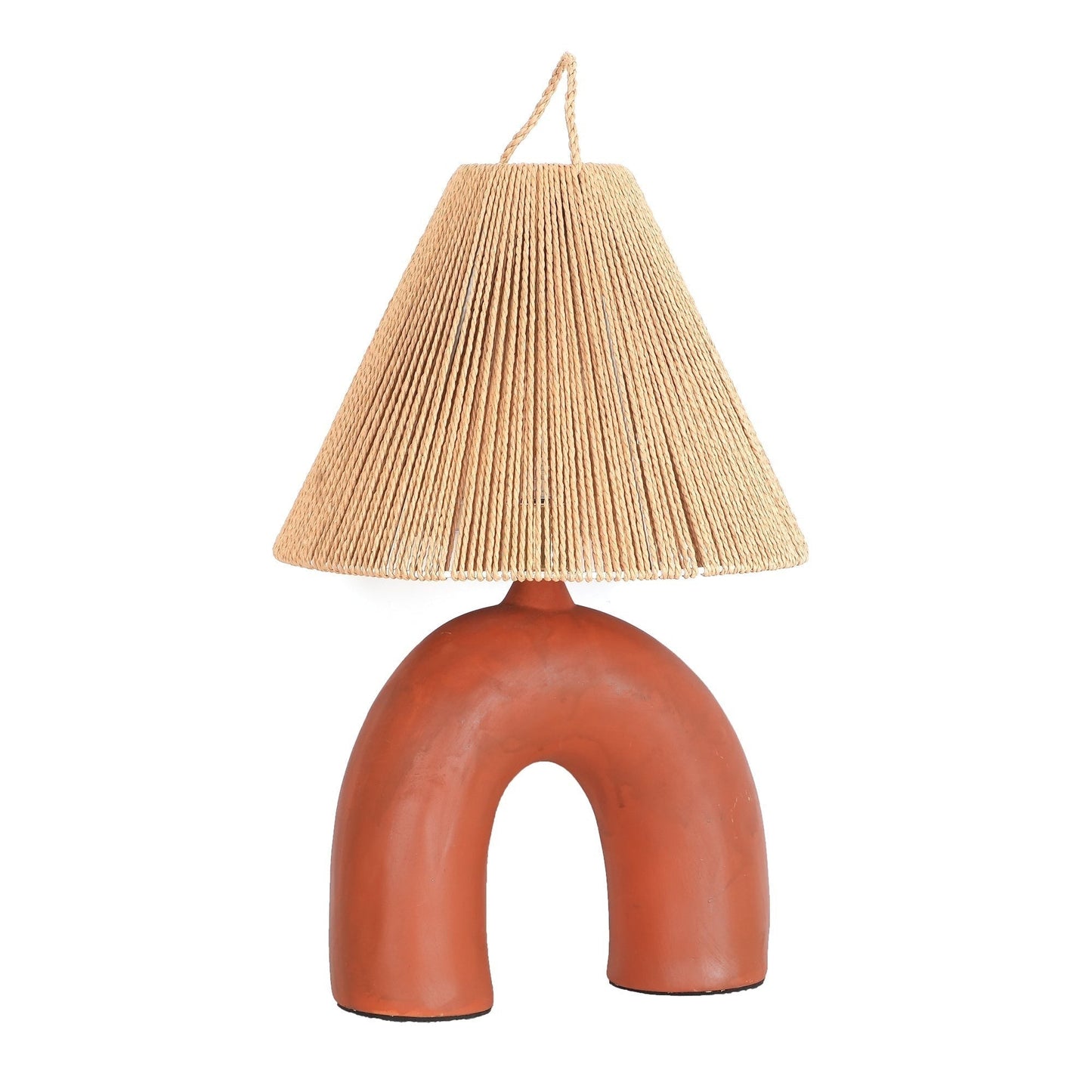 Arched Ceramic & Rope Table Lamp