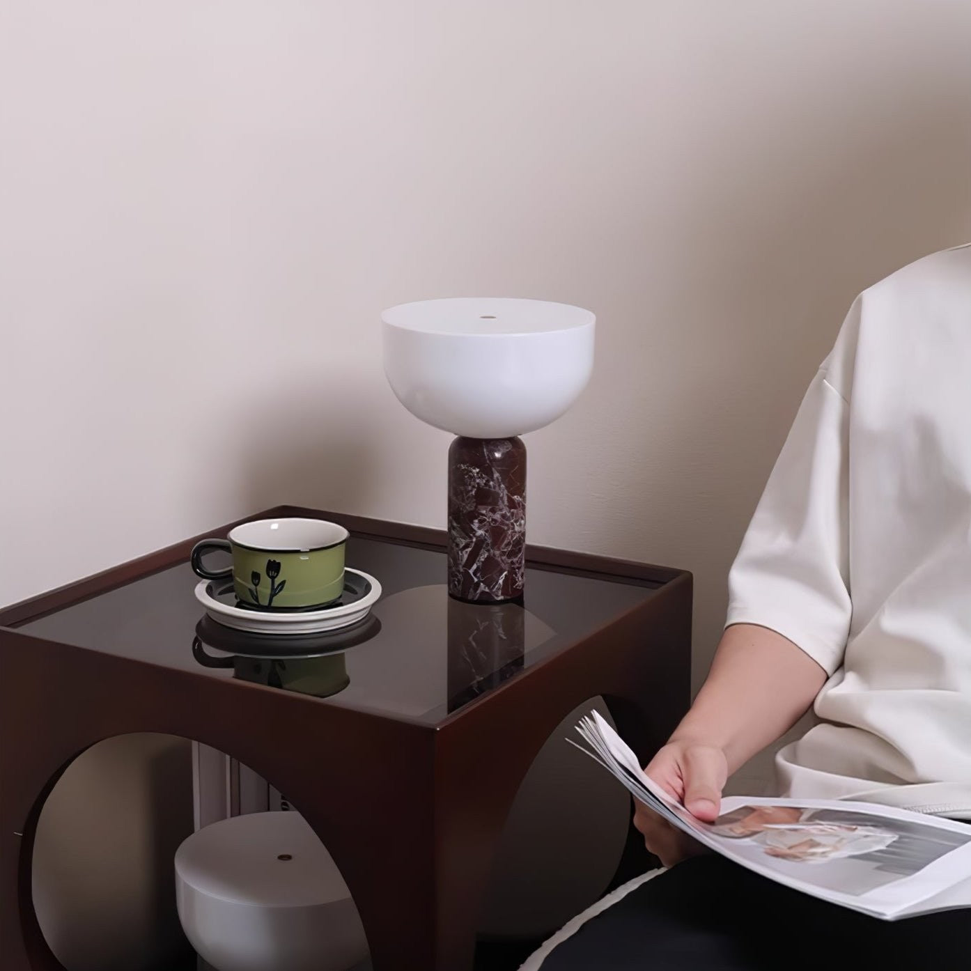 Arno Sphere Marble Table Lamp