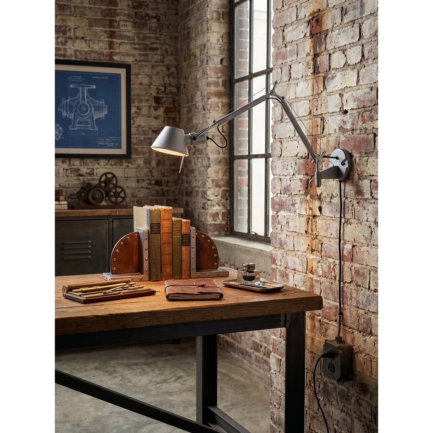 Brady Rocker Arm Plug-in Sconce