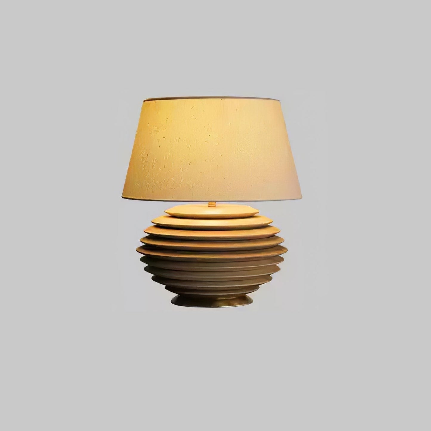Cadence Sculptural Wood & Fabric Table Lamp