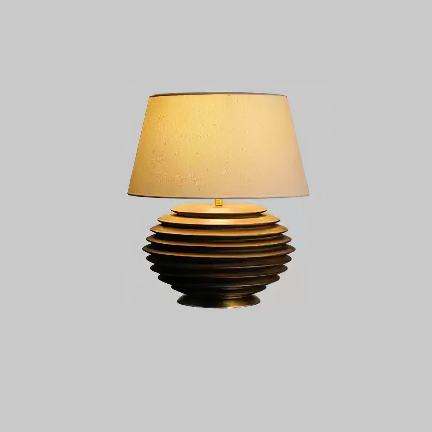 Cadence Sculptural Wood & Fabric Table Lamp