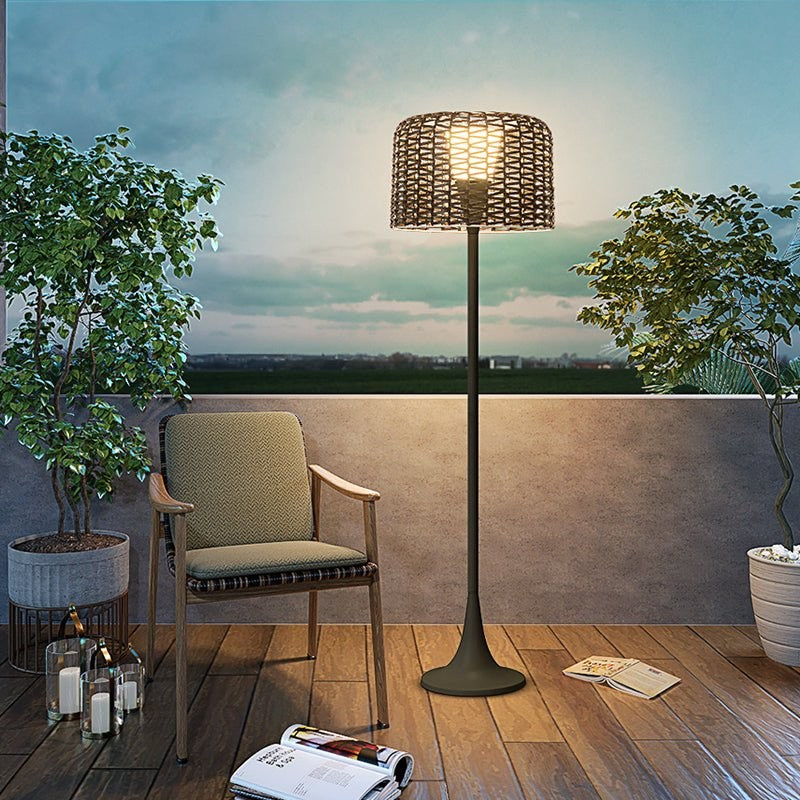 Callum Solar Woven Outdoor Floor Lamp