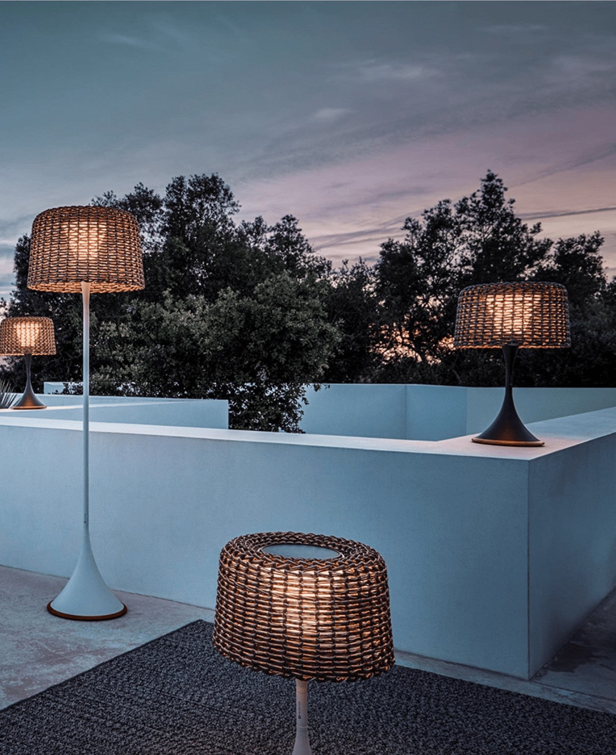 Callum Solar Woven Outdoor Floor Lamp