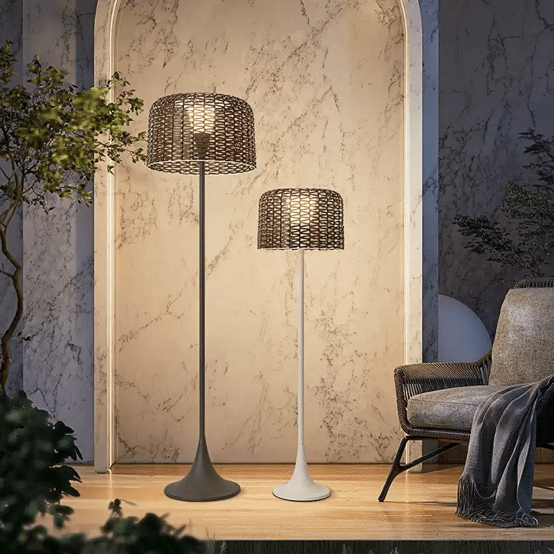 Callum Solar Woven Outdoor Floor Lamp