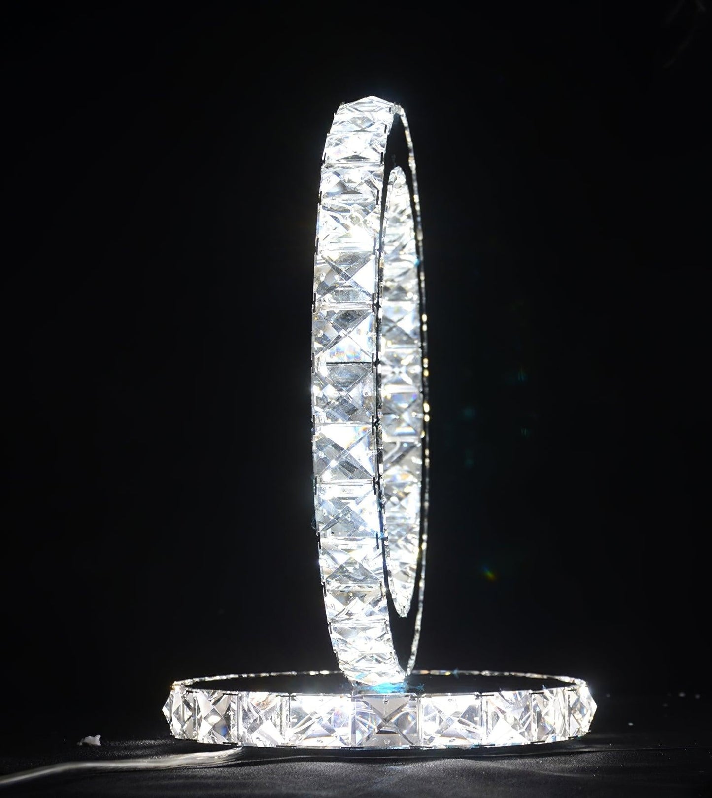 Crystal Rings LED Table Lamp