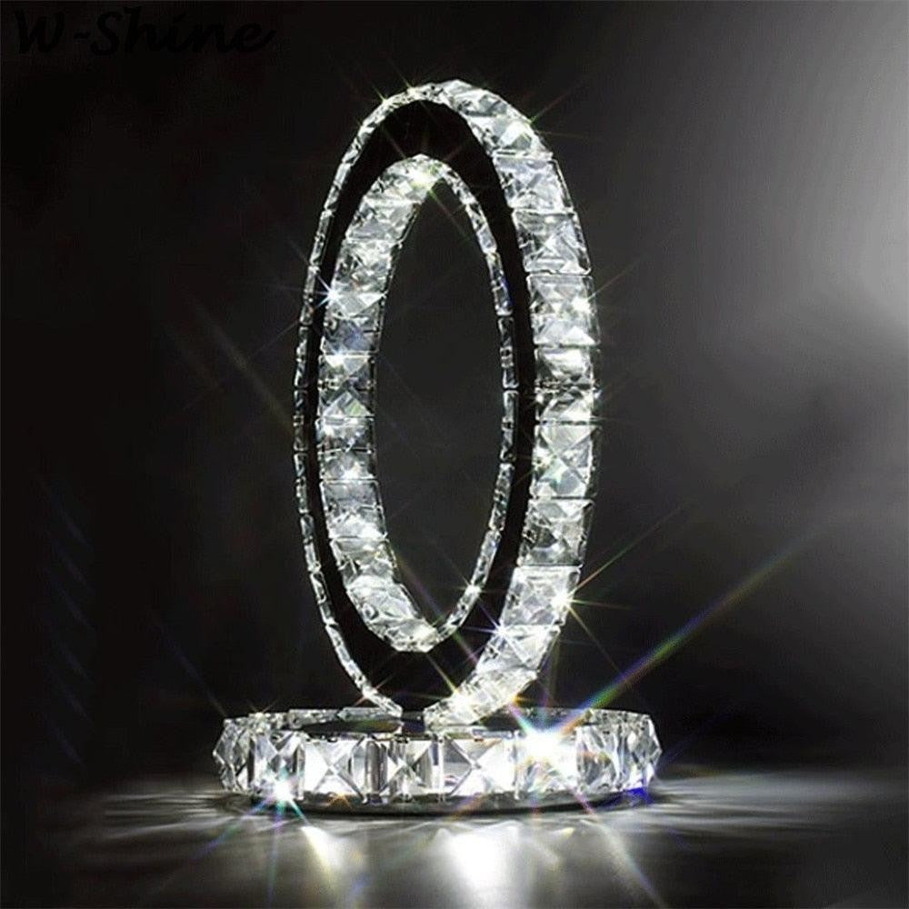 Crystal Rings LED Table Lamp