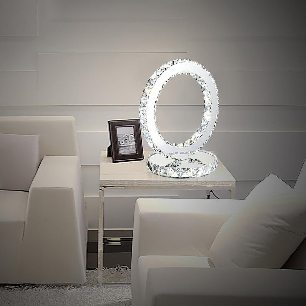 Crystal Rings LED Table Lamp