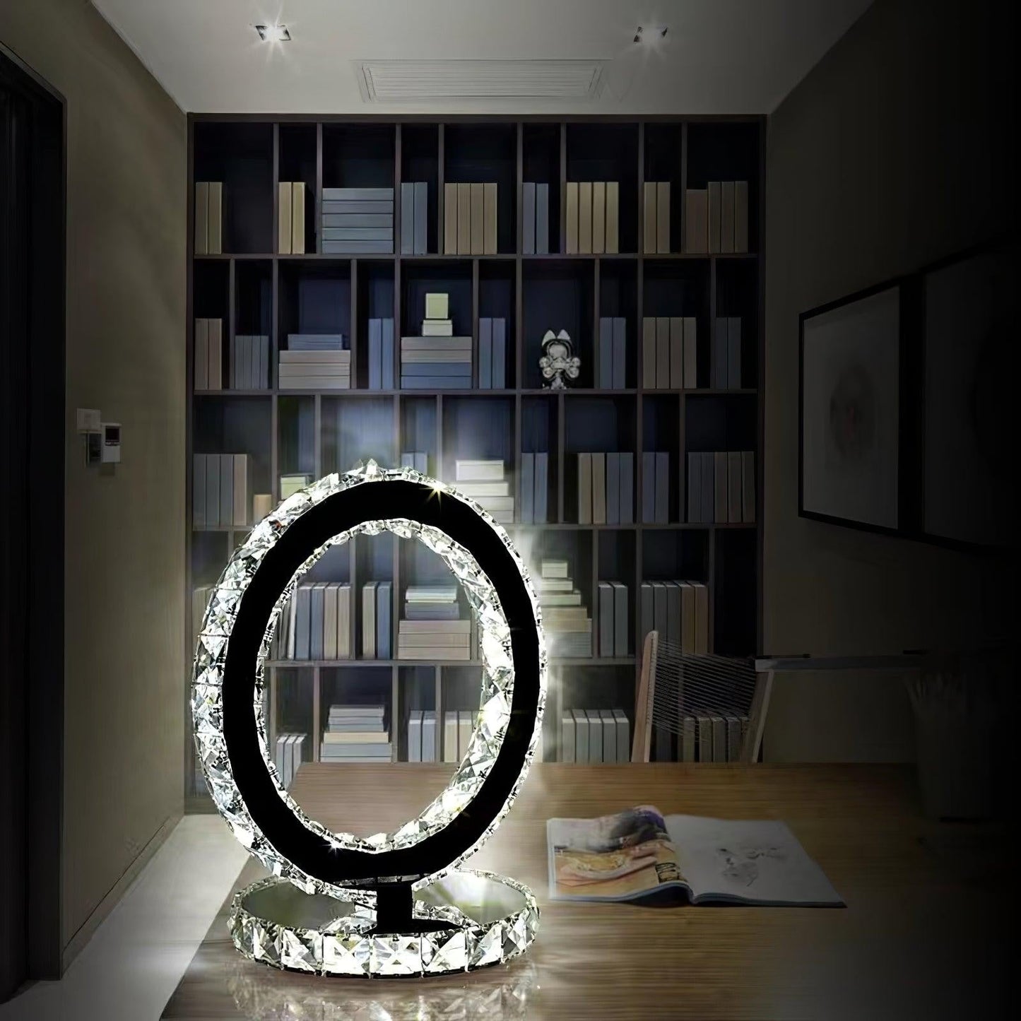 Crystal Rings LED Table Lamp