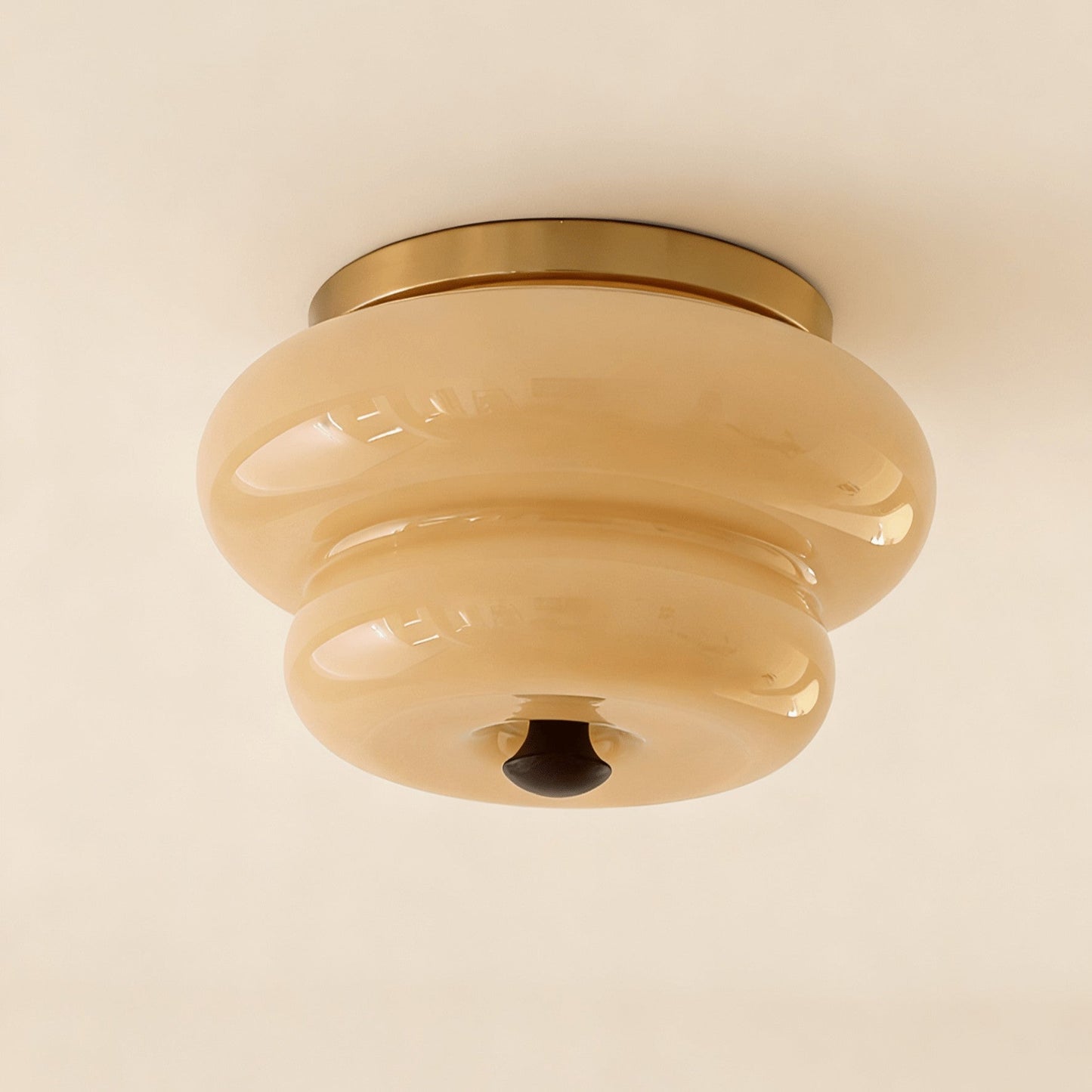 Curvaceous Glass Ceiling Light