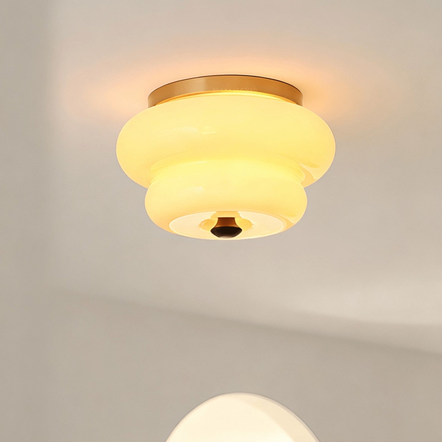 Curvaceous Glass Ceiling Light