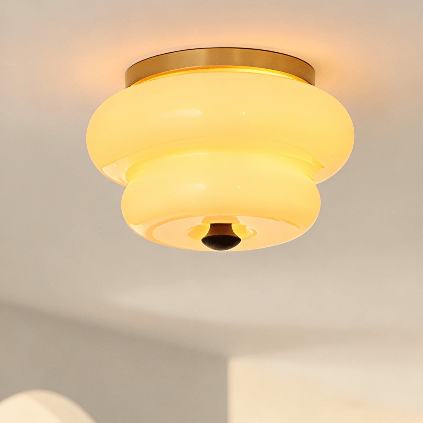 Curvaceous Glass Ceiling Light