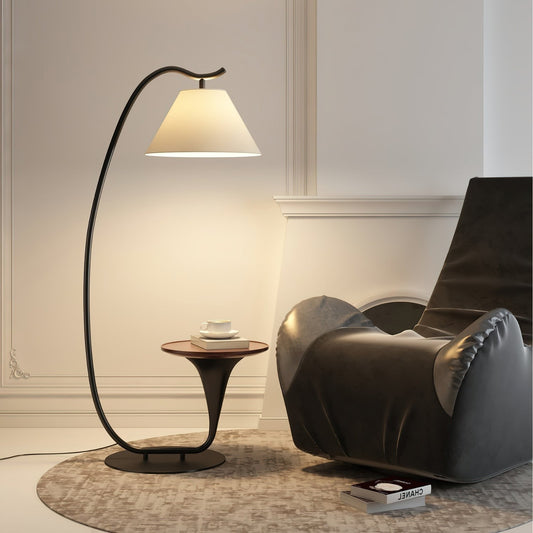 Curvature Floor Lamp with Side Table